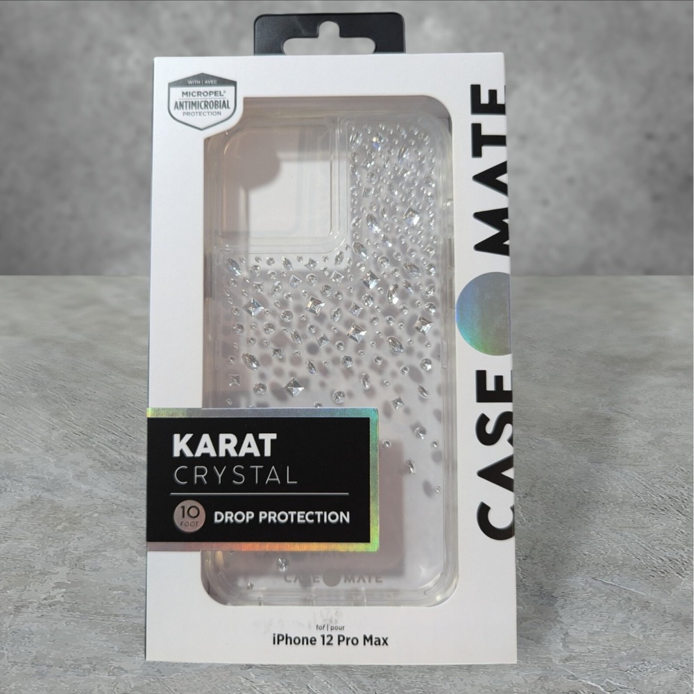 L3. Case-Mate‎ Karat Crystal Case for Apple iPhone 12 Pro Max Clear/Crystals